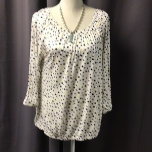 Ann Taylor Spring shirt with pope-key dots